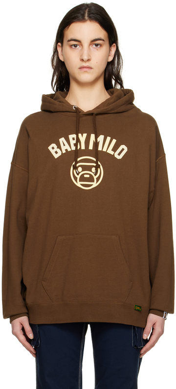 bape brown 'baby milo' hoodie