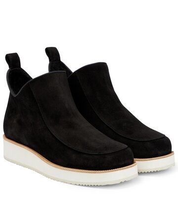 Gabriela Hearst Harry shearling-lined suede ankle boots in black