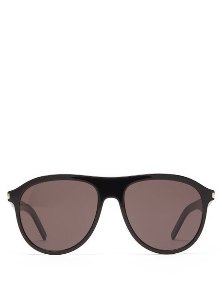 Saint Laurent - Aviator Acetate Sunglasses - Womens - Black