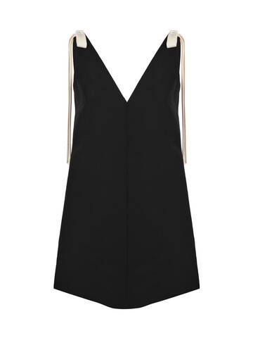 Valentino Crepe Couture Mini Dress in nero