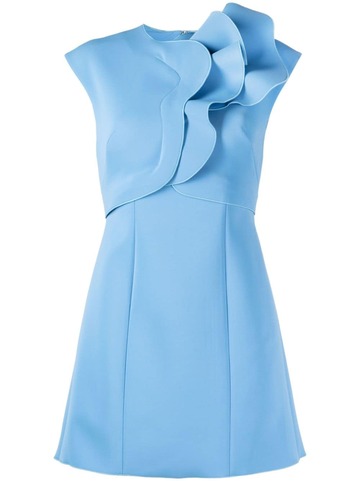 acler harman ruffled minidress - blue