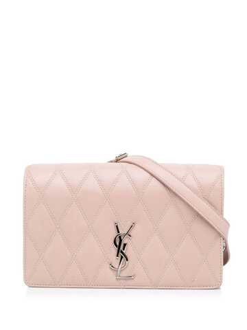 saint laurent pre-owned angie quilted crossbody bag - pink