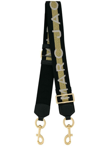 Marc Jacobs logo stripe bag strap in metallic