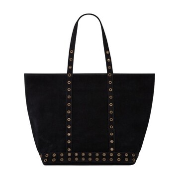 Vanessa Bruno Large Nubuck and Eyelets Zipped Cabas tote in noir