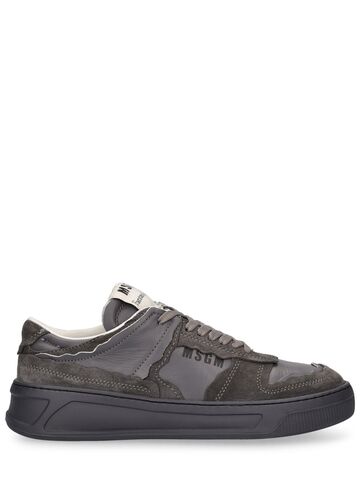 msgm fantastic canvas sneakers in grey