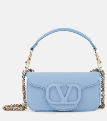 valentino garavani locò small leather shoulder bag in blue