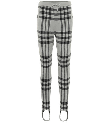 Undercover Checked wool stirrup pants in grey