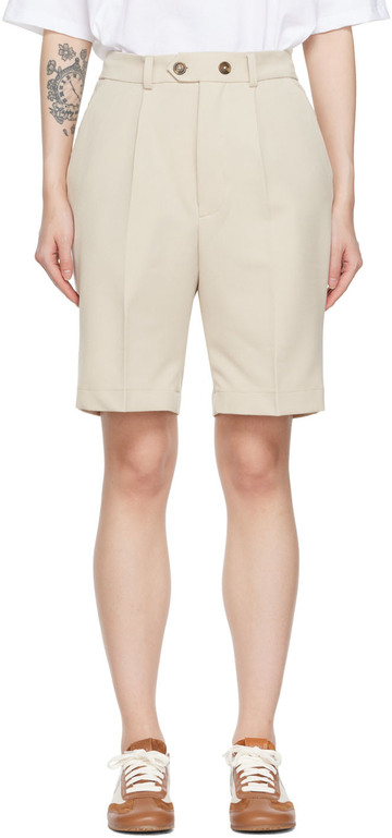 Manors Golf Beige Polyester Shorts in natural