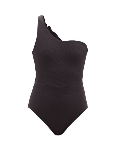 Casa Raki - Ines One-shoulder Recycled-fibre Swimsuit - Womens - Black