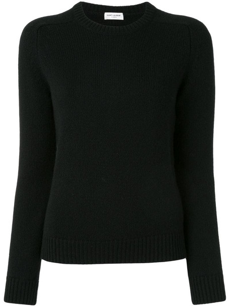 Saint Laurent crew neck sweater in black