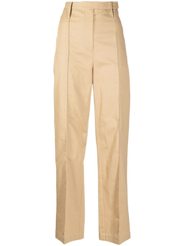 oroton straight-leg tailored trousers - brown