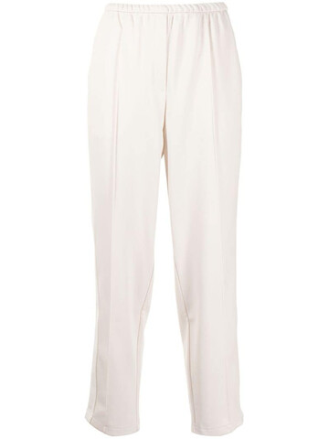 GOODIOUS side stripe tapered trousers in white