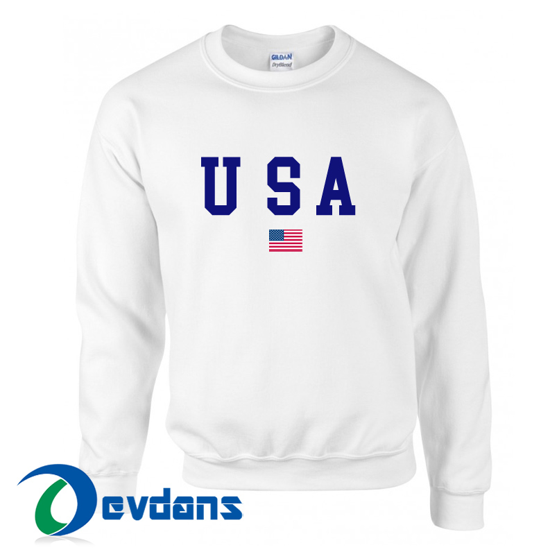 USA Flag Sweatshirt Unisex Adult Size S to 3XL | USA Flag Sweatshirt
