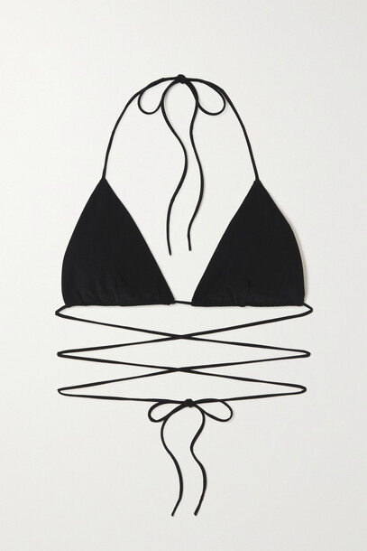 Magda Butrym - Halterneck Triangle Bikini Top - Black