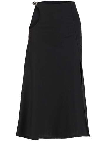SID NEIGUM Viscose Jersey Cutout Midi Skirt in black