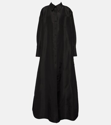 valentino silk faille gown in black