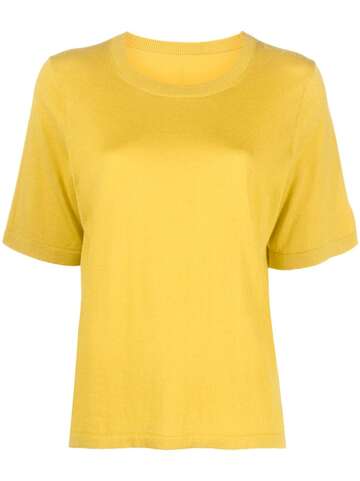chinti and parker crew-neck fine-knit t-shirt - yellow