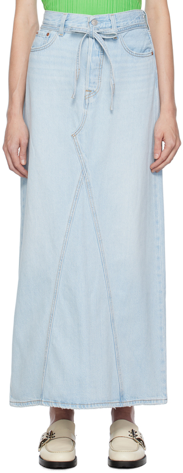 levi's blue iconic maxi skirt in indigo