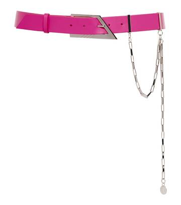 The Attico Chain leather belt in pink