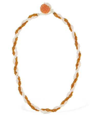 PURA UTZ Vuelto Orange Collar Necklace