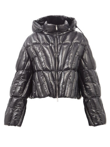 valentino - optical valentino hooded padded-nylon coat - womens - black