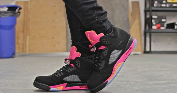 jordan shoes pink and black