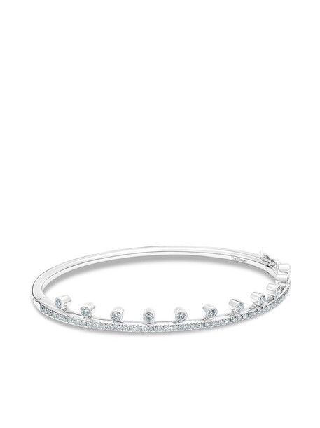 De Beers 18kt white gold diamond Dewdrop bracelet in silver