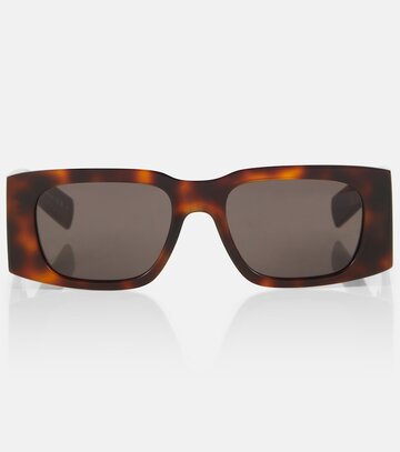saint laurent sl 654 rectangular sunglasses in brown