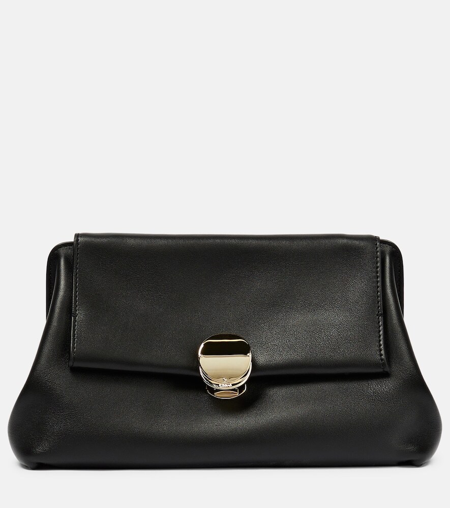 Chloe Penelope Small leather clutch in black
