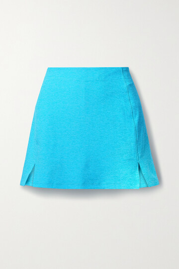 outdoor voices - warmup layered stretch-jersey mini skirt - blue