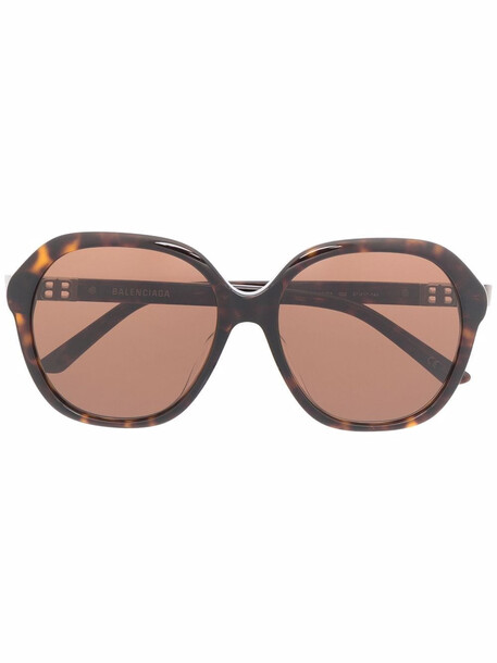 Balenciaga Eyewear tortoiseshell-effect square sunglasses - Brown