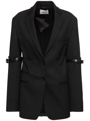 coperni hybrid oversized tailored jacket in black