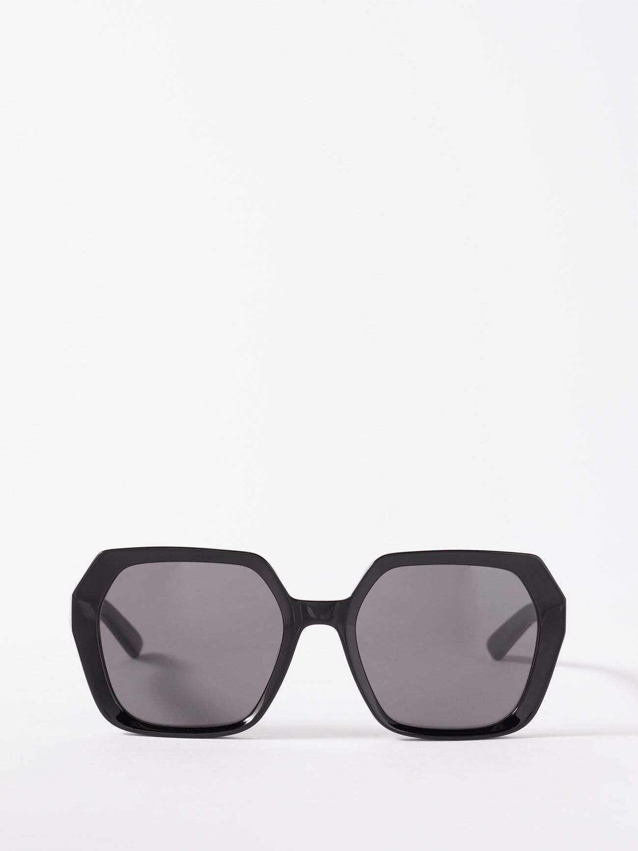 Dior - Midnight S2f Hexagon Acetate Sunglasses - Womens - Black Grey
