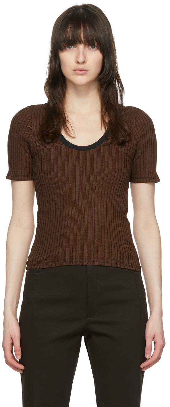 Maiden Name SSENSE Exclusive Brown Ashely T-Shirt in chocolate