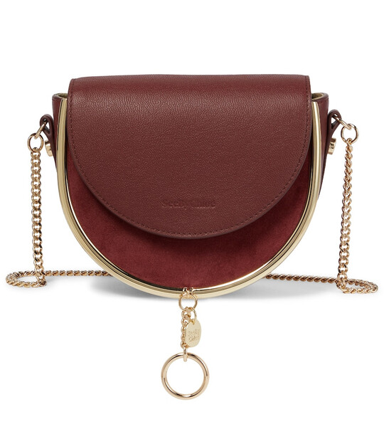 See By ChloÃ© Mara Mini leather shoulder bag in red