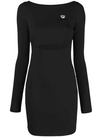 chiara ferragni eyelike-motif cut-out minidress - black