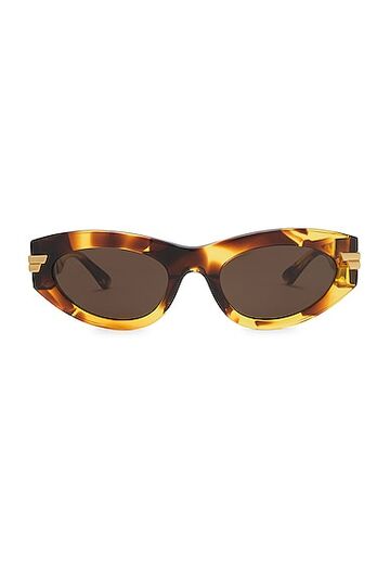 bottega veneta cat eye sunglasses in brown