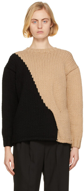 Partow Black & Beige Mia Sweater
