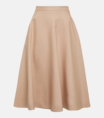 valentino vgold crêpe couture midi skirt in beige