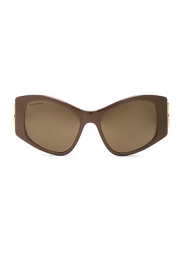 balenciaga cat eye sunglasses in brown
