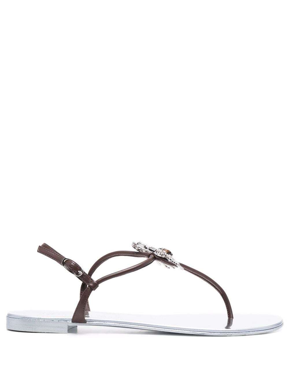 Giuseppe Zanotti embellished open-toe sandals - Brown
