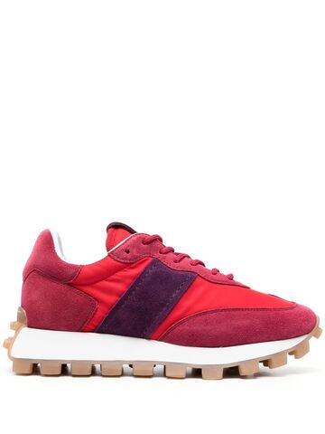 tod's panelled low-top sneakers - red