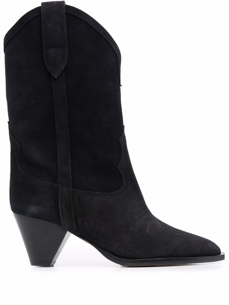 Isabel Marant Duerto 40 western suede boots - Black