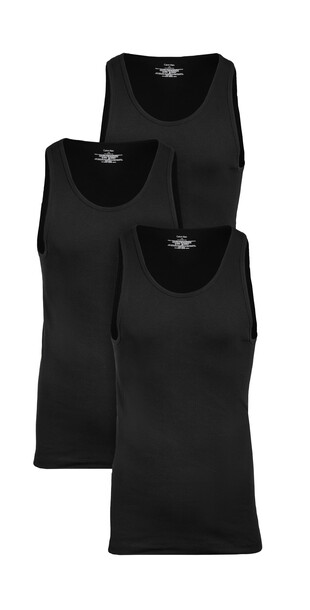 Calvin Klein Underwear Cotton Classic 3 Pack Ribbed Tanks in black