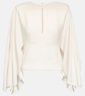 roland mouret draped blouse in white