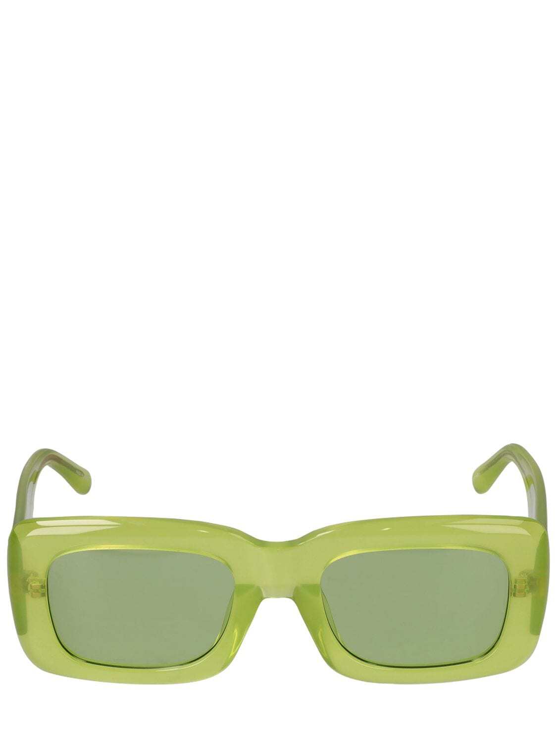 THE ATTICO Marfa Squared Acetate Sunglasses in green