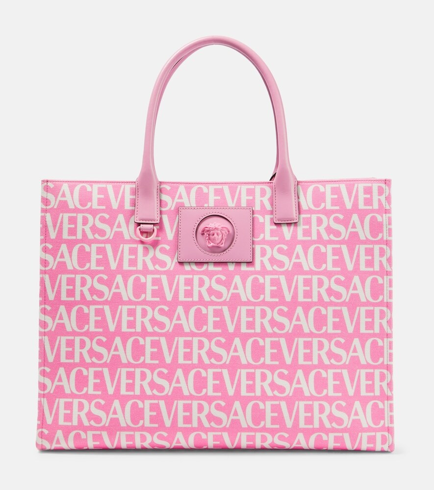 Versace La Medusa canvas tote bag in pink