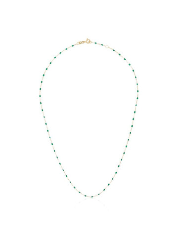 Gigi Clozeau 18kt yellow gold and green beaded necklace