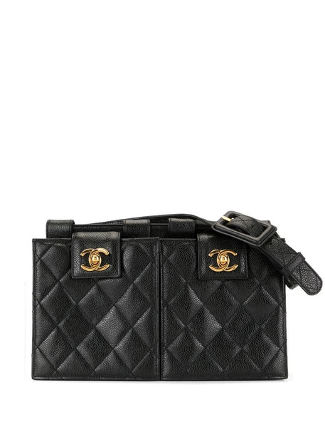 Chanel Pre-Owned quilted CC belt bag in black