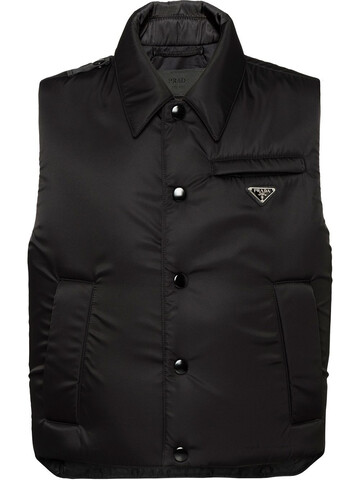 prada re-nylon padded vest - black